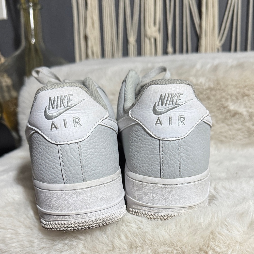 Nike Light Gray and White Air Force 1 Sneakers - Picture 2 of 6